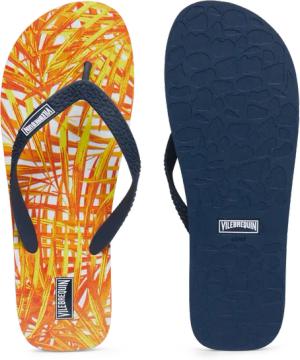 Vilebrequin Palm Leaves Strand-flip-flops Für Herren - Copp - Orange - Größe 42/43