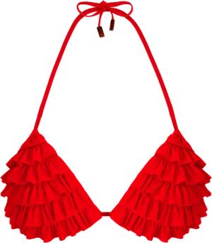 Vilebrequin Solid Triangel-bikinioberteil Für Damen - Fleurly - Rot - Größe XL