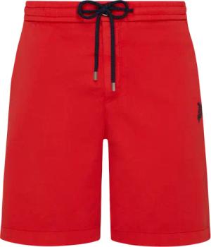 Vilebrequin Turtle Stretch-bermudashorts Aus Baumwolle Für Herren - Levant - Rot - Größe 36