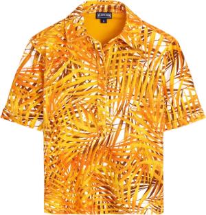 Vilebrequin Palm Leaves Frottee-polohemd Für Damen - Leonie - Orange - Größe M