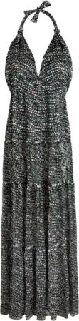 Vilebrequin Langes, Rückenfreies Pearl Kleid Aus Seide Für Damen - Luna - Schwarz - Größe XS