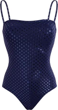 Vilebrequin Relief Sparkling Bustier-badeanzug Für Damen - Facette - Blau - Größe M