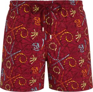 Vilebrequin Men Swim Shorts Embroidered Noumea Sea - Badeshorts - Mistral - Rot - Größe XL