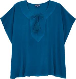 Vilebrequin Solid Hemd Aus Viskose Für Damen - Fritz - Blau - Größe L