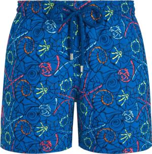 Vilebrequin Men Swim Shorts Embroidered Noumea Sea - Badeshorts - Mistral - Blau - Größe L