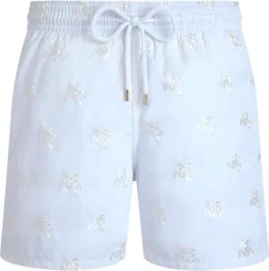 Vilebrequin Micro Ronde Des Tortues Diagonale Badeshorts Mit Stickerei Für Herren – Limitierte Serie - Mistral - Weiss - Größe 4XL