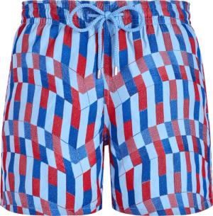 Vilebrequin Men Swim Shorts Embroidered Graphic Glass - Badeshorts - Mistral - Blau - Größe L