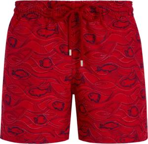 Vilebrequin Aquarium Badeshorts Mit Stickerei Für Herren – Limitierte Serie - Mistral - Rot - Größe M