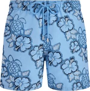 Vilebrequin Hibiscus Badeshorts Mit Stickerei Für Herren – Limitierte Serie - Mistral - Blau - Größe 5XL
