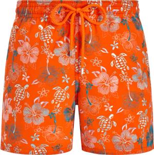 Vilebrequin Men Swim Shorts Embroidered Tropical Turtles - Badeshorts - Mistral - Orange - Größe 4XL