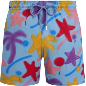 Vilebrequin Kurze Spray Paint Stretch-badeshorts Für Herren - Badeshorts - Moorise - Blau - Größe S