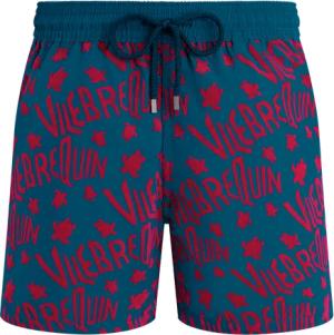 Vilebrequin Badeshorts Mit Ronde Des Tortues-logo Für Herren - Moorea - Blau - Größe M