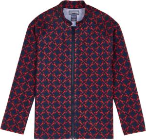 Vilebrequin Langärmeliger Homard Pixel Rashguard Mit Reißverschluss Für Jungen - Ginko-zy - Blau - Größe 2
