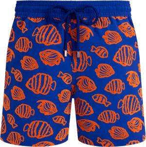 Vilebrequin Fishy Vibes Badeshorts Für Herren - Moorea - Blau - Größe XL