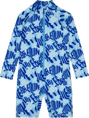 Vilebrequin Rashguard Mit Rondes Des Tortues-logo Für Jungen - Guppy-y - Blau - Größe 4