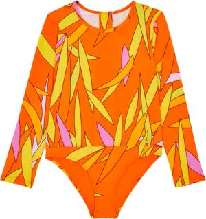 Vilebrequin Madrague Rashguard-badeanzug Mit Reißverschluss Für Mädchen - Galaxy - Orange - Größe 10