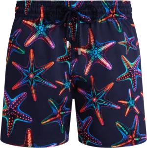 Vilebrequin Kurze Disco Stars Stretch-badeshorts Für Herren - Moorise - Blau - Größe L