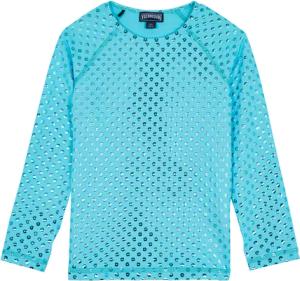 Vilebrequin Langärmeliger Relief Sparkling Rashguard Für Mädchen - Glassy-x - Grün - Größe 8