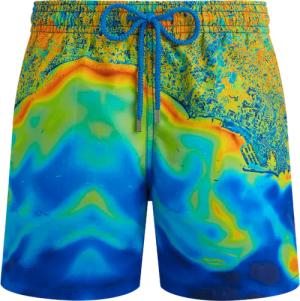 Vilebrequin Men Swim Shorts Bathymétrie Des Oceans - Moopea - Blau - Größe XXXL