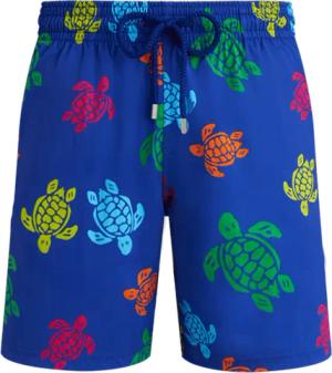 Vilebrequin Lange Tortue Multicolore Stretch-badeshorts Für Herren - Okorise - Blau - Größe XL