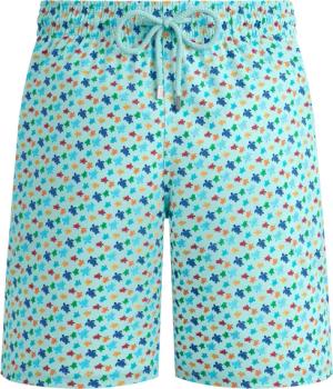 Vilebrequin Lange Micro Ronde Des Tortues Rainbow Stretch-badeshorts Für Herren - Okorise - Blau - Größe M