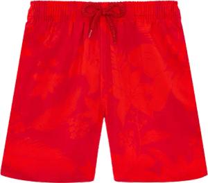 Vilebrequin Flower Power Stretch-badeshorts Für Jungen - Jirise - Rot - Größe 10