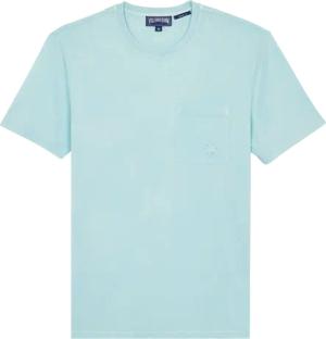 Vilebrequin Solid T-shirt Aus Bio-baumwolle In Naturfarben Für Herren - Titan - Blau - Größe M
