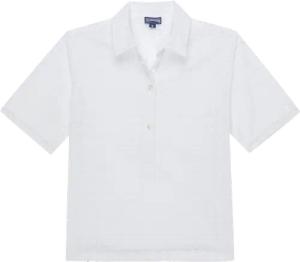 Vilebrequin Broderie Anglaise Polohemd Aus Baumwolle Für Damen - Leonie - Weiss - Größe L