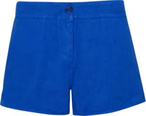 Vilebrequin Bermudashorts Aus Leinen Für Damen - Loise - Blau - Größe XS