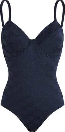 Vilebrequin Turtle Monogram Jacquard Badeanzug Mit Bügeln Für Damen - Leonita - Blau - Größe M