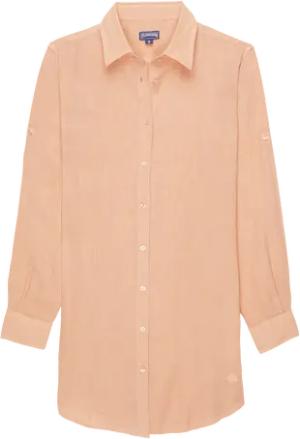 Vilebrequin Solid Hemdkleid Aus Leinen Für Damen - Fragance - Rosa - Größe M