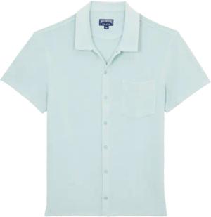 Vilebrequin Solid Unisex-bowling-hemd Aus Baumwolle - Charli - Blau - Größe XXL