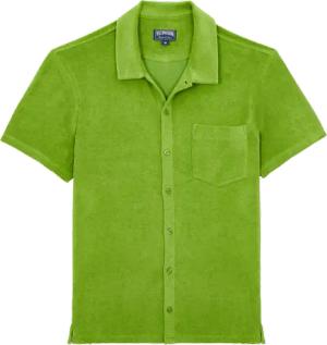 Vilebrequin Solid Unisex-bowling-hemd Aus Baumwolle - Charli - Grün - Größe M