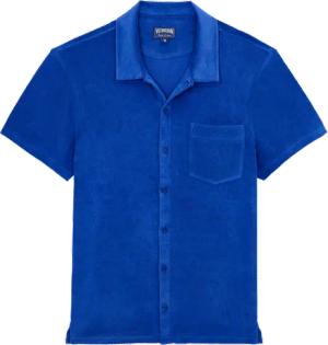 Vilebrequin Solid Unisex-bowling-hemd Aus Baumwolle - Charli - Blau - Größe L