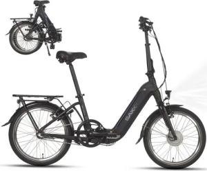 SAXXX E-Bike Damen&Herren 20" Klapprad, 360Wh, 80km Reichweite, Rücktrittbremse, 3 Gang SHIMANO Nexus Schaltwerk, Nabenschaltung, Vorderradmotor, 360 Wh, (mit Akku-Schlüssel, mit Rahmenschloss), Akku herausnehmbar, V-Bremse und Rücktrittbremse, mit Gepäck