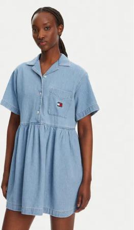 Tommy Jeans Jeanskleid DW0DW20372 Blau Relaxed Fit