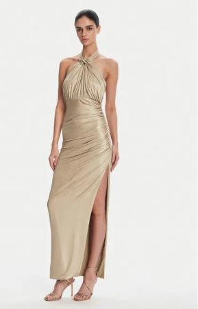 Fracomina Abendkleid FQ25SD3002W798T4 Goldfarben Slim Fit