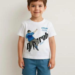 Lorey Medtec T-Shirt & Shorts Jungen Outfit, 2er Set für Kleinkind: T-Shirt + Shorts, 100% Baumwolle