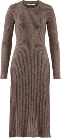 Hessnatur Strickkleid Strickkleid Midi Slim (1-tlg)