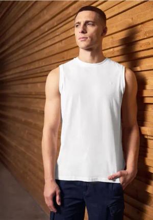 Street One MEN Männer Basic Tanktop in Weiß, Gr: 3XL