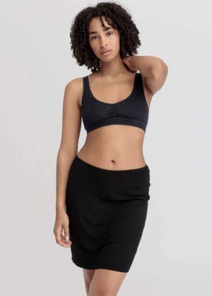 hessnatur Damen Unterrock PURE FLOW aus TENCEL™ Modal - schwarz - Größe 34