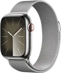 Apple Watch Series 9 41 mm (GPS+Cellular) Milanaise Armband silber