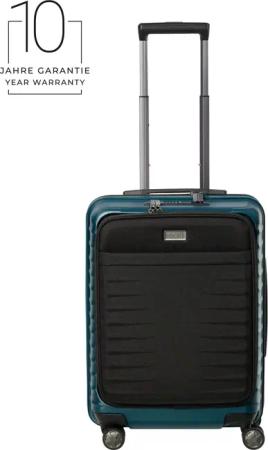 TITAN LITRON 4-Rollen Trolley S mit Vortasche + Gratis Hotelgutschein Petrol
