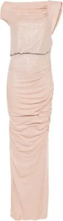 Genny - Light Beige Tulle Dress - Größe 40 - pink