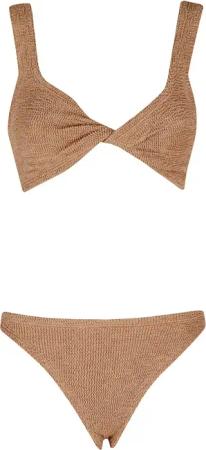 Hunza G - Juno Bikini - Metallic Cocoa - Größe ONE SIZE - beige