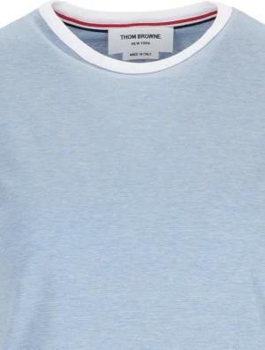 Thom Browne - "Logo" T-Shirt – Light Blue - Größe 38 - blau