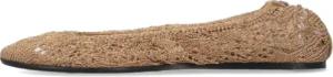 "Belna" Crochet Ballerinas – Gold