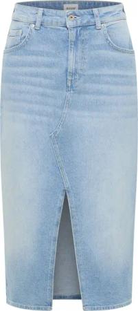 Mustang Damen Jeans-Maxirock Style Eureka Denim Skirt hellblau