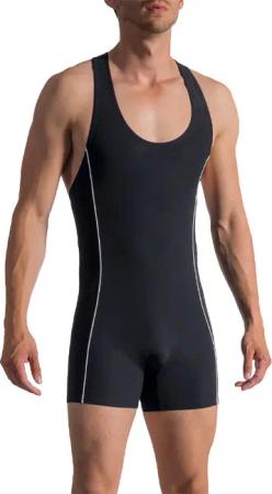 Olaf Benz Herren Beachbody grün,schwarz unifarben