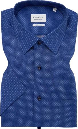 MODERN FIT Hemd in navy bedruckt